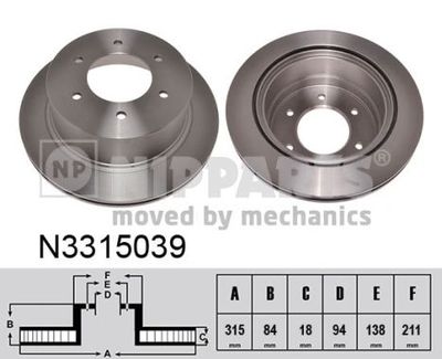 N3315039 NIPPARTS Тормозной диск