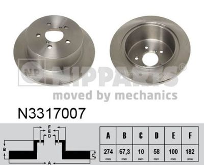 N3317007 NIPPARTS Тормозной диск