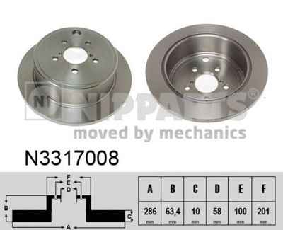 N3317008 NIPPARTS Тормозной диск