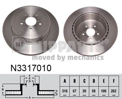 N3317010 NIPPARTS Тормозной диск