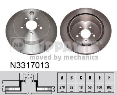 N3317013 NIPPARTS Тормозной диск