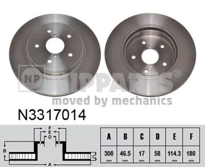 N3317014 NIPPARTS Тормозной диск