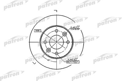 PBD1015 PATRON Тормозной диск