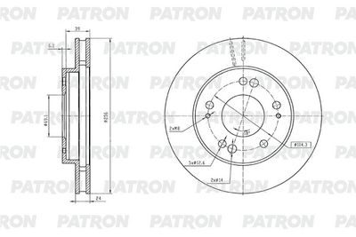 PBD1434 PATRON Тормозной диск