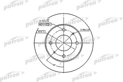 PBD1443 PATRON Тормозной диск