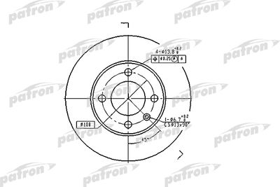 PBD1516 PATRON Тормозной диск