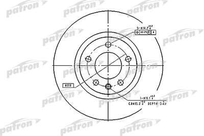 PBD2720 PATRON Тормозной диск