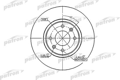 PBD2782 PATRON Тормозной диск