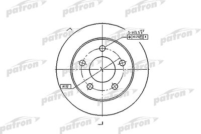 PBD4038 PATRON Тормозной диск