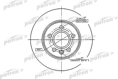 PBD4047 PATRON Тормозной диск