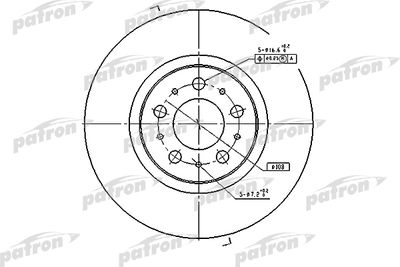 PBD4053 PATRON Тормозной диск