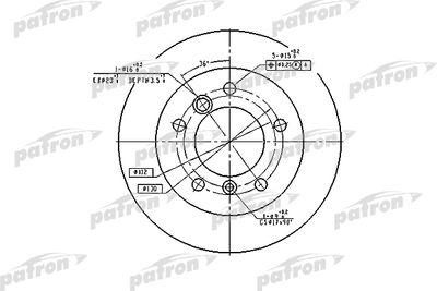 PBD4088 PATRON Тормозной диск