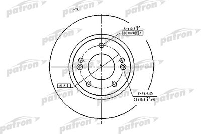 PBD4291 PATRON Тормозной диск