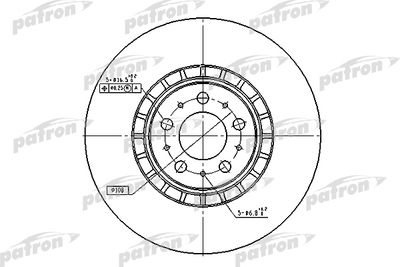 PBD4340 PATRON Тормозной диск
