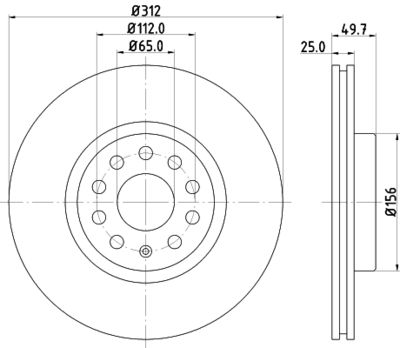 8DD355109521 HELLA Тормозной диск