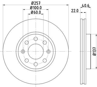 MDC1735C MINTEX Тормозной диск