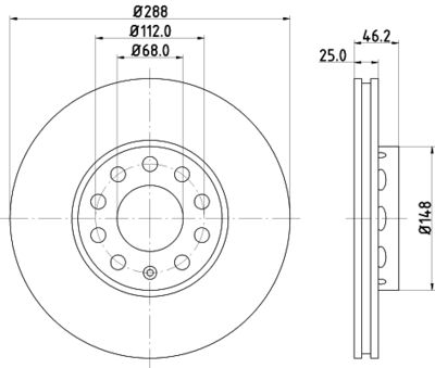 MDC768C MINTEX Тормозной диск