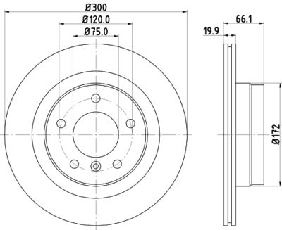 8DD355111281 HELLA Тормозной диск