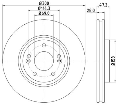 MDC2043 MINTEX Тормозной диск