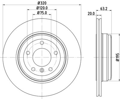 8DD355109941 HELLA Тормозной диск