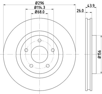 8DD355114601 HELLA Тормозной диск