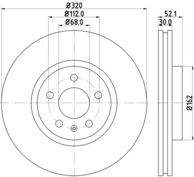 MDC2263 MINTEX Тормозной диск