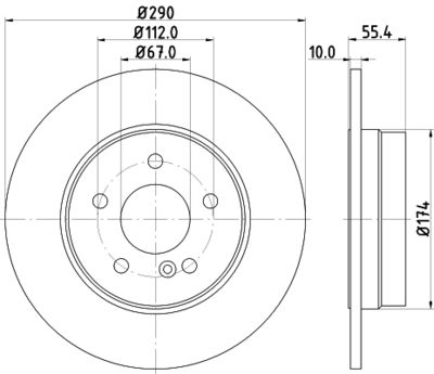 MDC854C MINTEX Тормозной диск