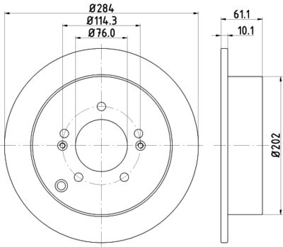 8DD355111421 HELLA Тормозной диск