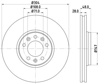 MDC1848C MINTEX Тормозной диск