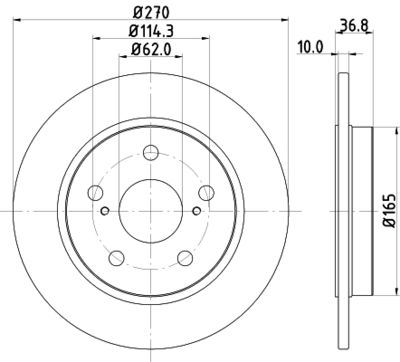 8DD355118971 HELLA Тормозной диск