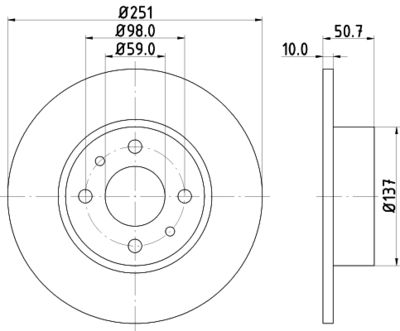 MDC389 MINTEX Тормозной диск