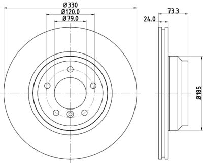 8DD355111941 HELLA Тормозной диск