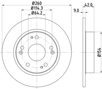 MDC1833C MINTEX Тормозной диск