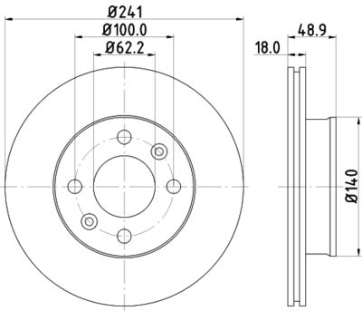 8DD355112791 HELLA Тормозной диск