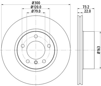 8DD355118041 HELLA Тормозной диск