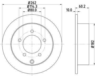 8DD355119181 HELLA Тормозной диск