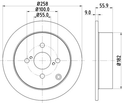 MDC1678C MINTEX Тормозной диск