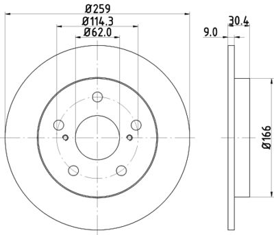 MDC2048 MINTEX Тормозной диск