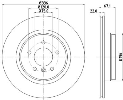 8DD355128441 HELLA Тормозной диск