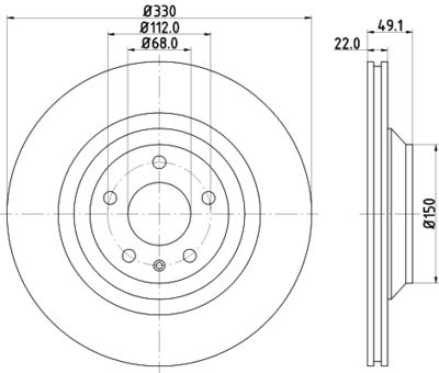 MDC2249 MINTEX Тормозной диск