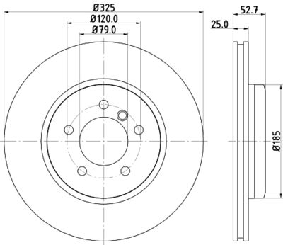 8DD355107671 HELLA Тормозной диск