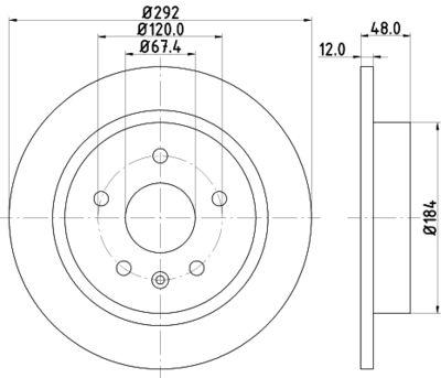 8DD355116831 HELLA Тормозной диск