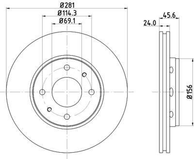 8DD355107031 HELLA Тормозной диск