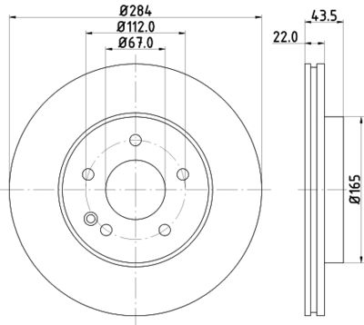 8DD355102971 HELLA Тормозной диск