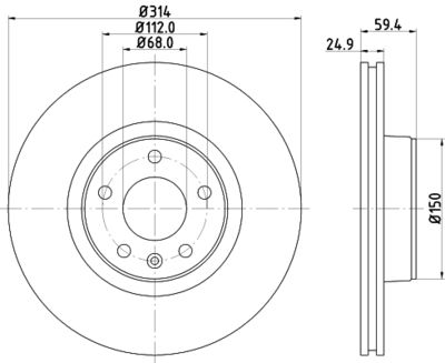 8DD355111121 HELLA Тормозной диск