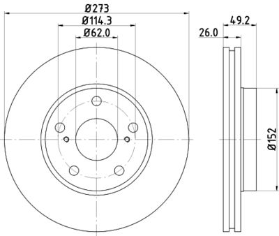 8DD355118951 HELLA Тормозной диск