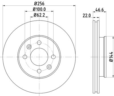 MDC1839 MINTEX Тормозной диск