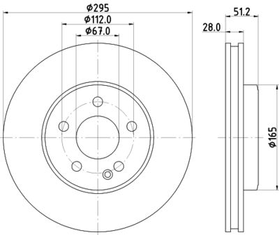 8DD355119591 HELLA Тормозной диск