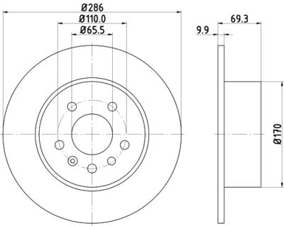 8DD355104701 HELLA Тормозной диск