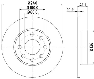 MDC1453C MINTEX Тормозной диск